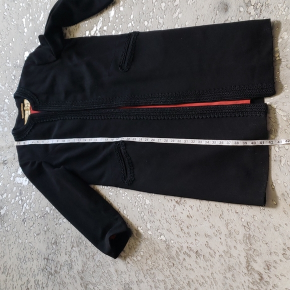 Herbert Levy Vintage Topper Duster Coat Black Embroidered - Picture 7 of 7